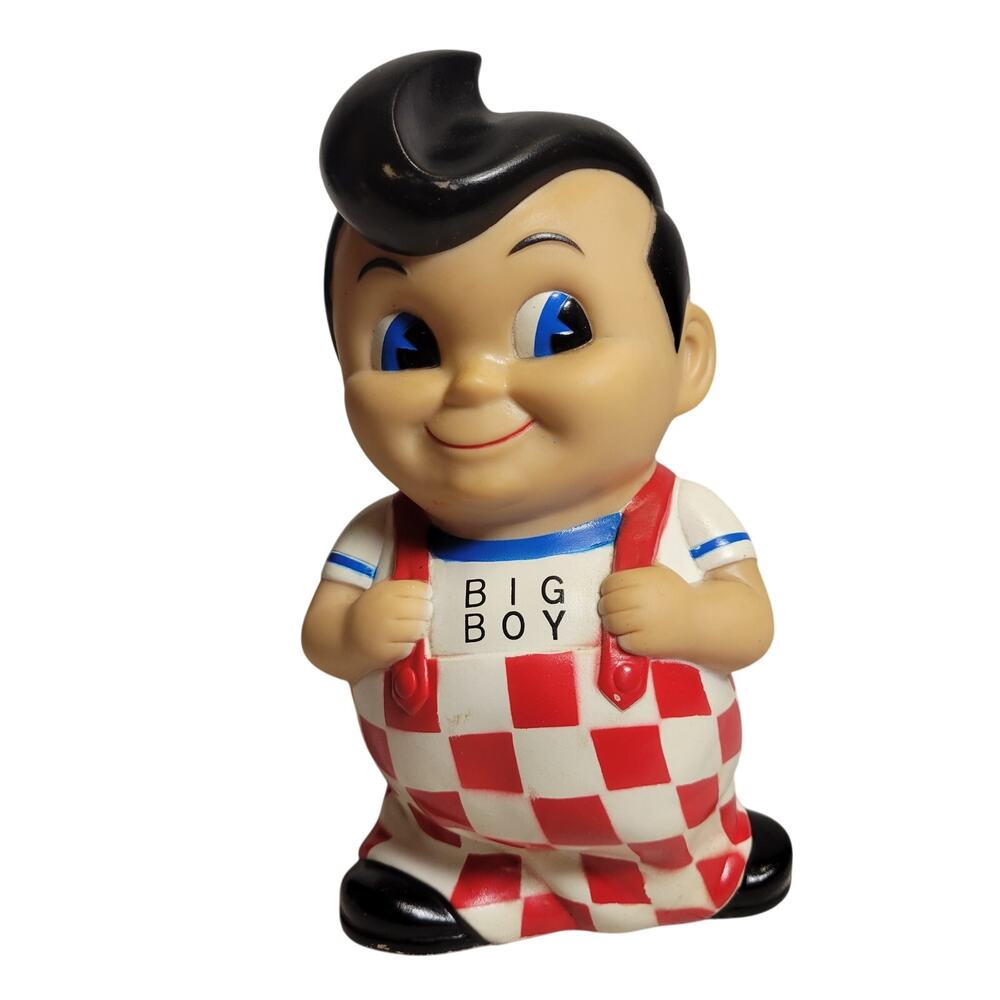 Vintage Bob's Big Boy Plastic Figurine Coin Bank Restaurant Advertising Retro
